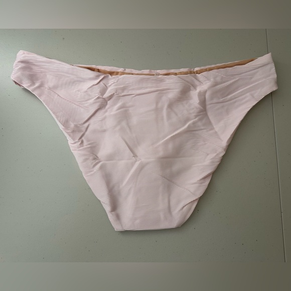 J.Crew Ribbed High-Rise Cheeky Bikini Bottom in Pale Pink Size 2X - Picture 7 of 7